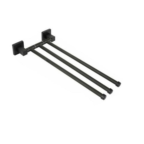 PORTE-SERVIETTES 3 BARRES SUPPORT MURAL POUR SALLE DE BAIN BARRE MAISON NOIR 02118