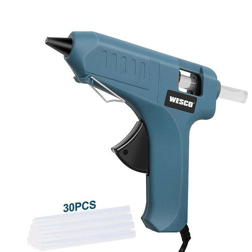 PISTOLET À COLLE CHAUDE 15W AVEC 30 BÂTONNETS PROFESSIONNEL BRICOLAGE WESCO WS5801