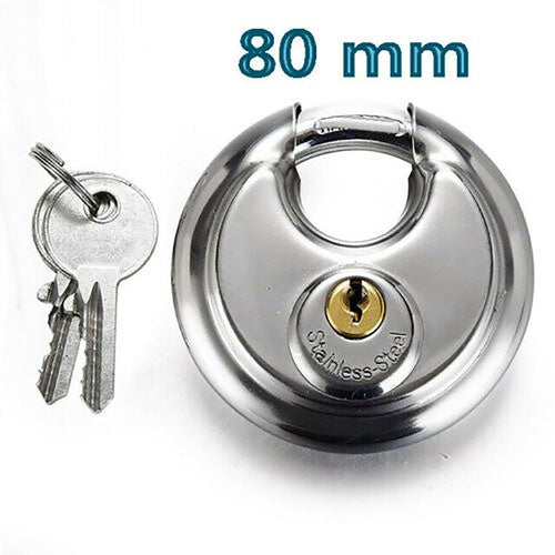 CAOUTCHOUC ROND ANTIVOL VERROU 80MM BLINDÉ 2 CLÉS VÉLO