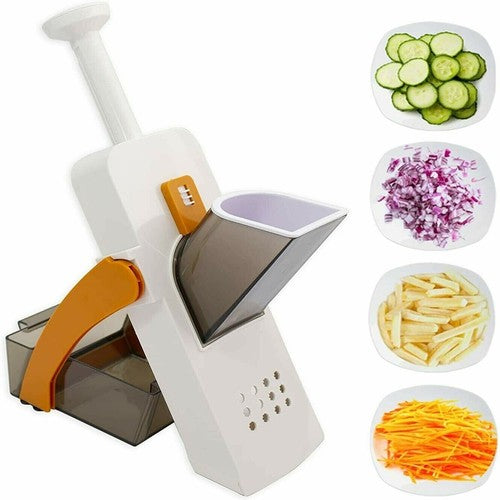 MANDOLINE MANUELLE À LÉGUMES ÉPAISSEUR RÉGLABLE TRANCHEUSE COUPE-LÉGUMES