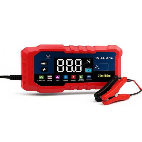 CHARGEUR INTELLIGENT 12V 6A 5A 3A LCD VOITURE MOTO RÉPARE BATTERIES