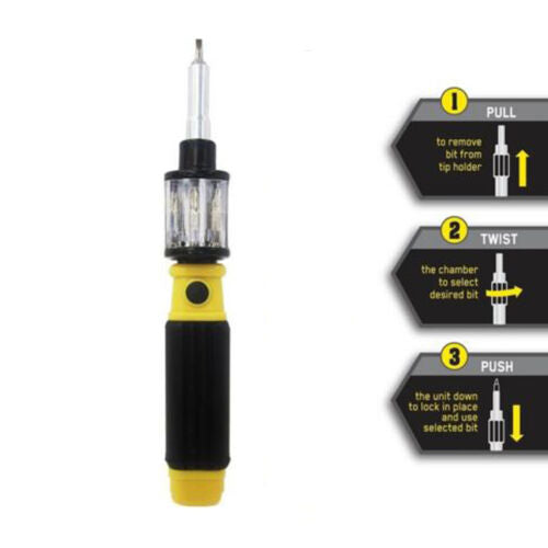 BIT 360 CACCIAVITE 6 IN 1 TWIST BIT PUNTE MAGNETICHE UNIVERSALE CASA LAVORO KIT