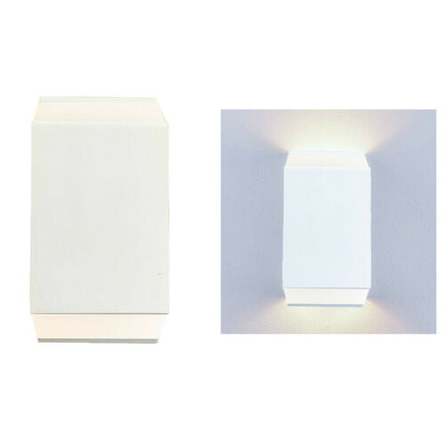 APPLIQUE PARETE LED 6W LAMPADA MURO IP65 MODERNO DOPPIA LUCE NATURALE 4000K