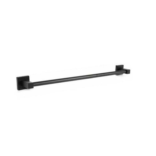 PORTE-SERVIETTES BARRE SUPPORT 50CM SALLE DE BAIN MURAL SÈCHE-MAINS MAISON NOIR 02108