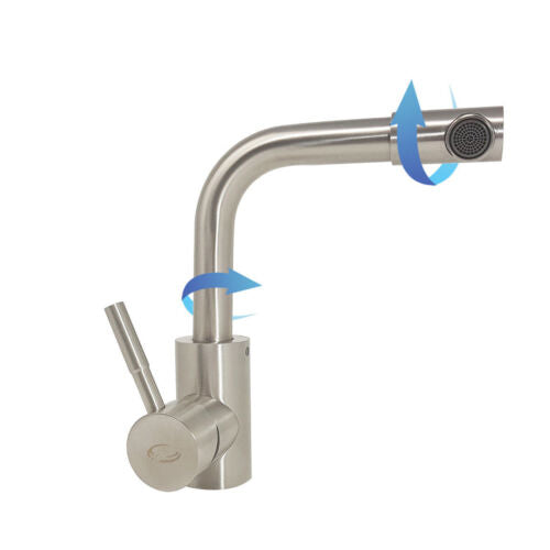 RUBINETTO MISCELATORE CUCINA LAVELLO MODERNO CANNA GIREVOLE LAVABO CASA S9005