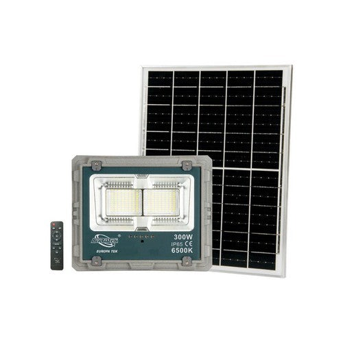 FARO LED CON PANNELLO SOLARE LUCE FREDDA FARETTO LED CASA GIARDINO ESTERNO 300W