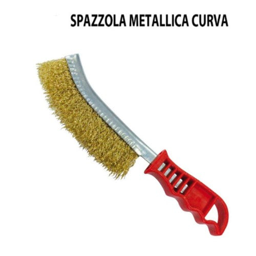 BROSSE MÉTALLIQUE COURBE POUR FER MEULER BARBECUE BRICOLAGE ACIER LAITONNÉ