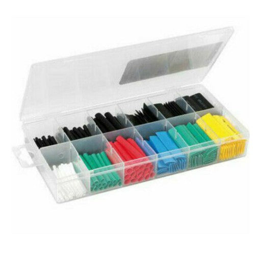SET KIT 180 PIÈCES GAINES THERMORÉTRACTABLES ASSORTIMENT CÂBLES CÂBLE ÉLECTRIQUE TUBES