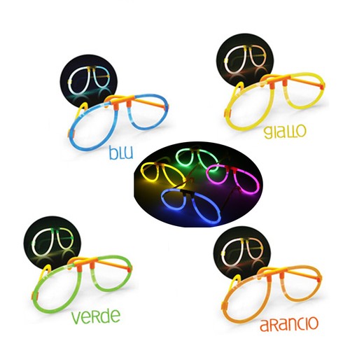 KIT 6 PIÈCES LUNETTES LUMINEUSES STARLIGHT PARTY FLUO CONCERTS FÊTES FLUORESCENTES