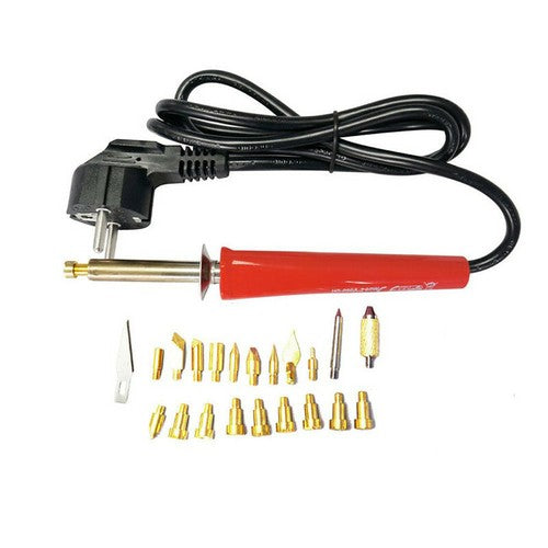 Graveur électrique 30W GRAVURE ÉCRITURES BOIS LIÈGE FER À SOUDER 22 POINTES STYLET