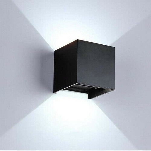 APPLIQUE NOIR CUBE LED 10W SPOT MURAL LUMIÈRE FROIDE 6000K