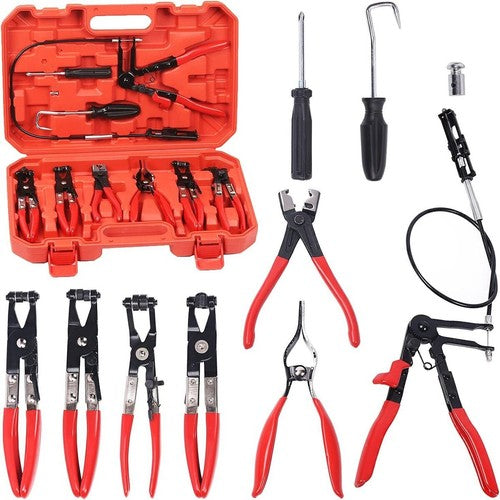 JEU DE 9 PINCES À COLLIERS DE SERRAGE ACCESSOIRES DE SERRAGE FLEXIBLES COLLIERS DURITES VOITURE