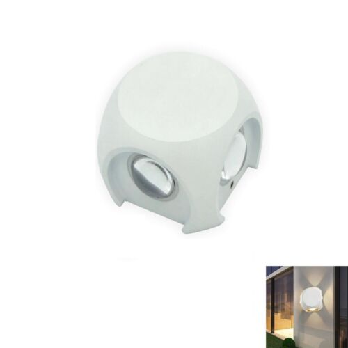 APPLIQUE LED 4 LAMPADA PARETE QUADRATO ESTERNO BIANCO CALDO 3000K 4W ET-31320