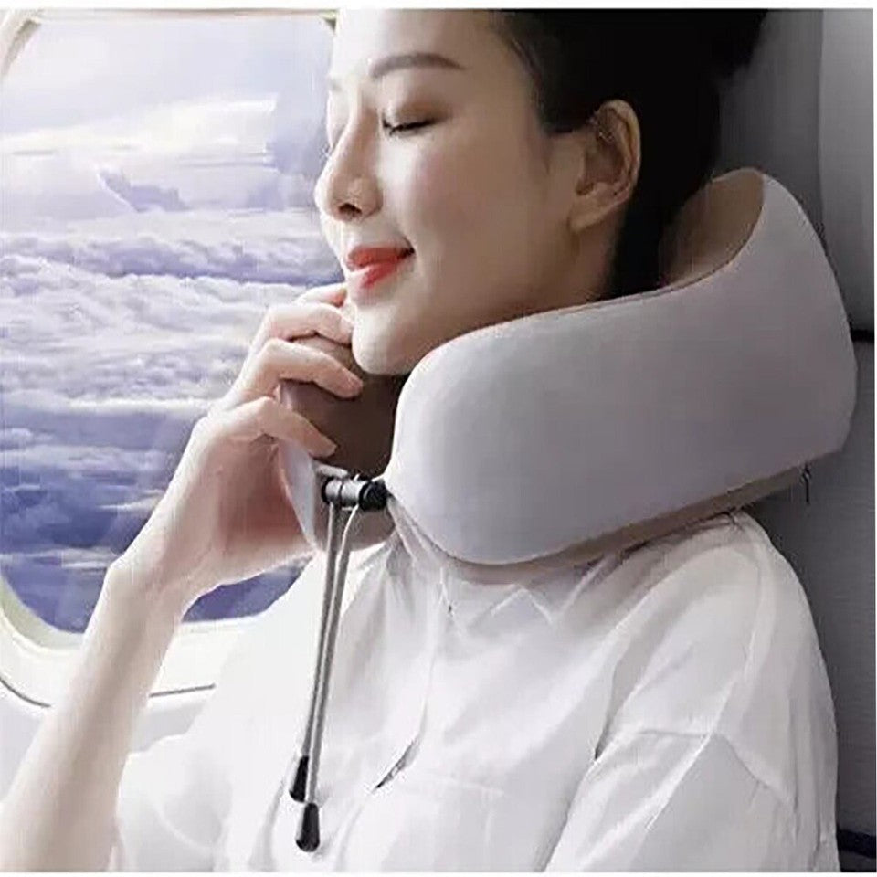 CUSCINO MASSAGGIATORE CERVICALE COLLO PORTATILE DA VIAGGIO AUTO RICARICABILE USB