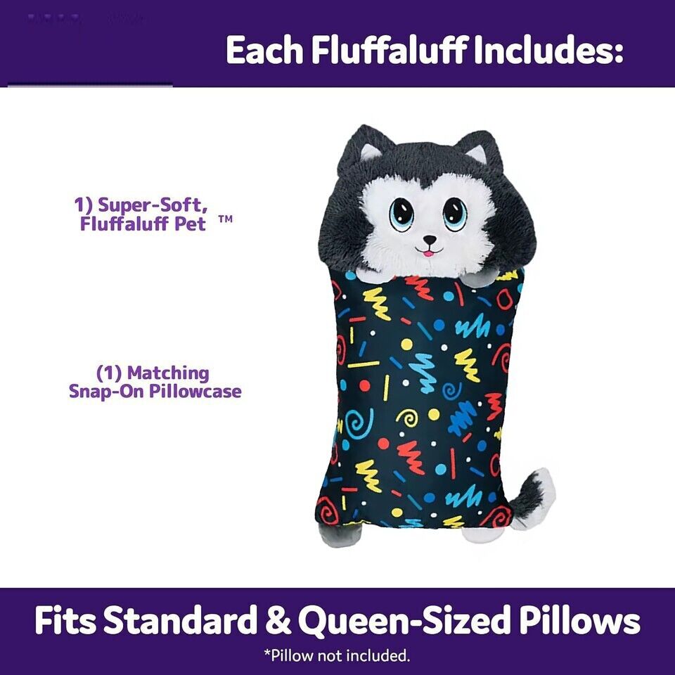 FEDERA COPRI CUSCINO CON PELUCHE RIMOVIBILE IDEA REGALO BAMBINI CANE