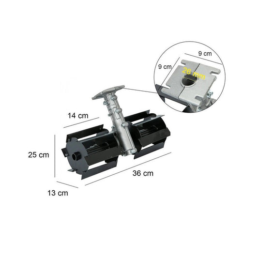 GROUPE LAMES DÉBROUSSAILLEUSES MOTOBINEUSE FRAISE ENGRENAGE 9 DENTS Ø26 MM