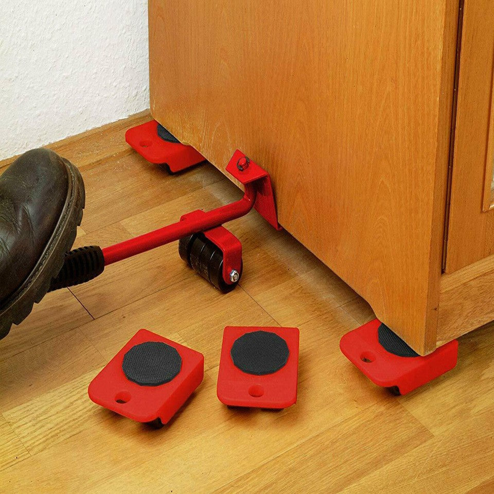 SOLLEVATORE SOLLEVA MOBILI RUOTE 4 PIASTRE 150KG SPOSTARE SOLLEVARE MOBILE CASA