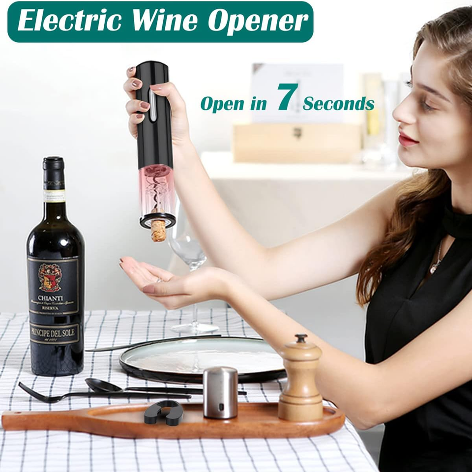 TIRE-BOUCHON ÉLECTRIQUE SANS FIL AUTOMATIQUE À BATTERIE POUR VIN DE TABLE