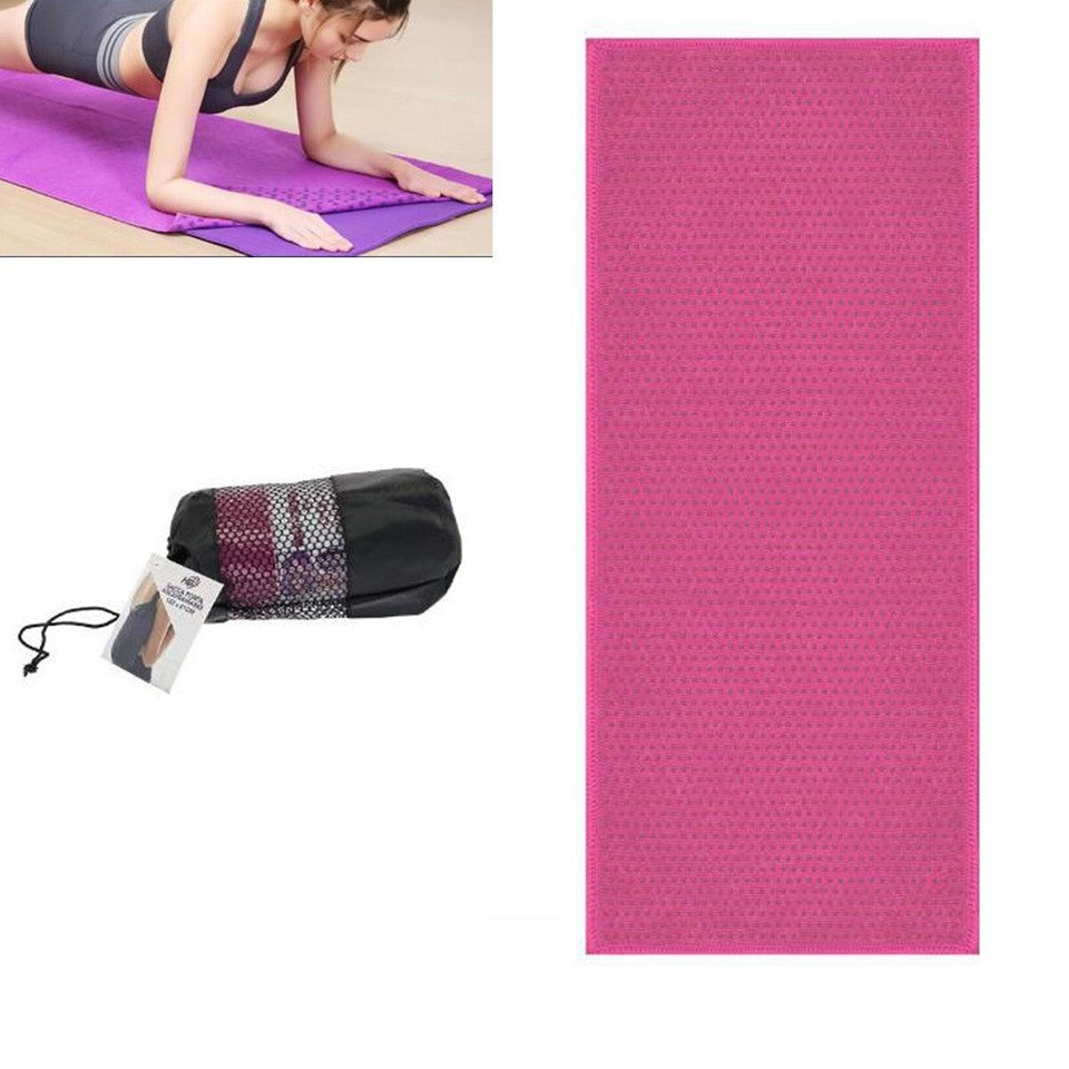 SERVIETTE DE YOGA ANTIDÉRAPANTE TAPIS MICROFIBRE PILATES ROSE 94496