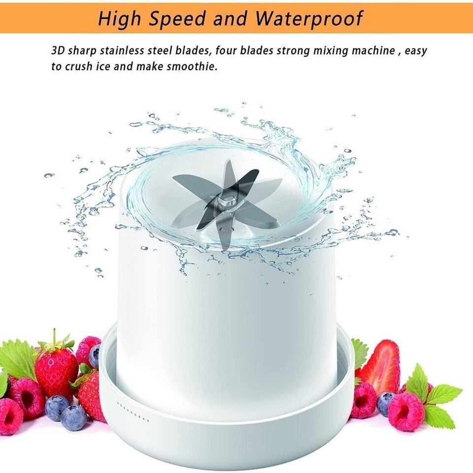 MINI FRULLATORE PORTATILE USB DA VIAGGIO SUCCO FRUTTA MIXER FRULLATI 420ML