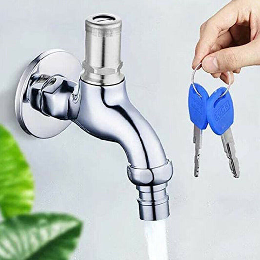RUBINETTO ANTIFURTO ACQUA CON SERRATURA ATTACCO 1/2" CHIAVE DI BLOCCO DGO-155