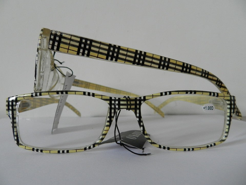 OCCHIALI OCCHIALE DA LETTURA PRESBITE + 2,00 DIOTTRIE GIALLI ULTRA LEGGERI