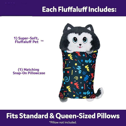 FEDERA COPRI CUSCINO CON PELUCHE RIMOVIBILE IDEA REGALO BAMBINI CANE