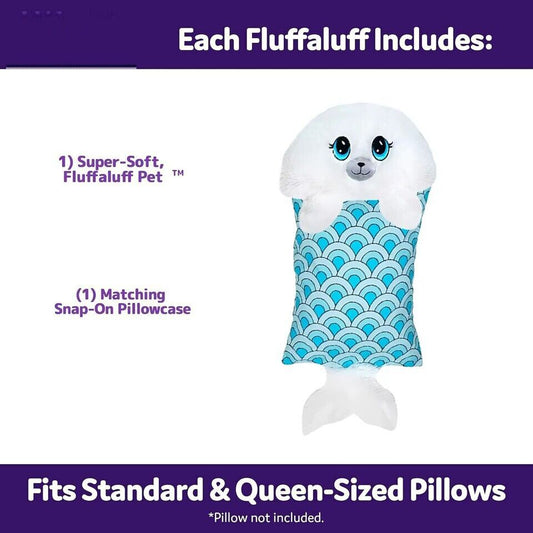 FEDERA COPRI CUSCINO CON PELUCHE RIMOVIBILE IDEA REGALO BAMBINI FOCA