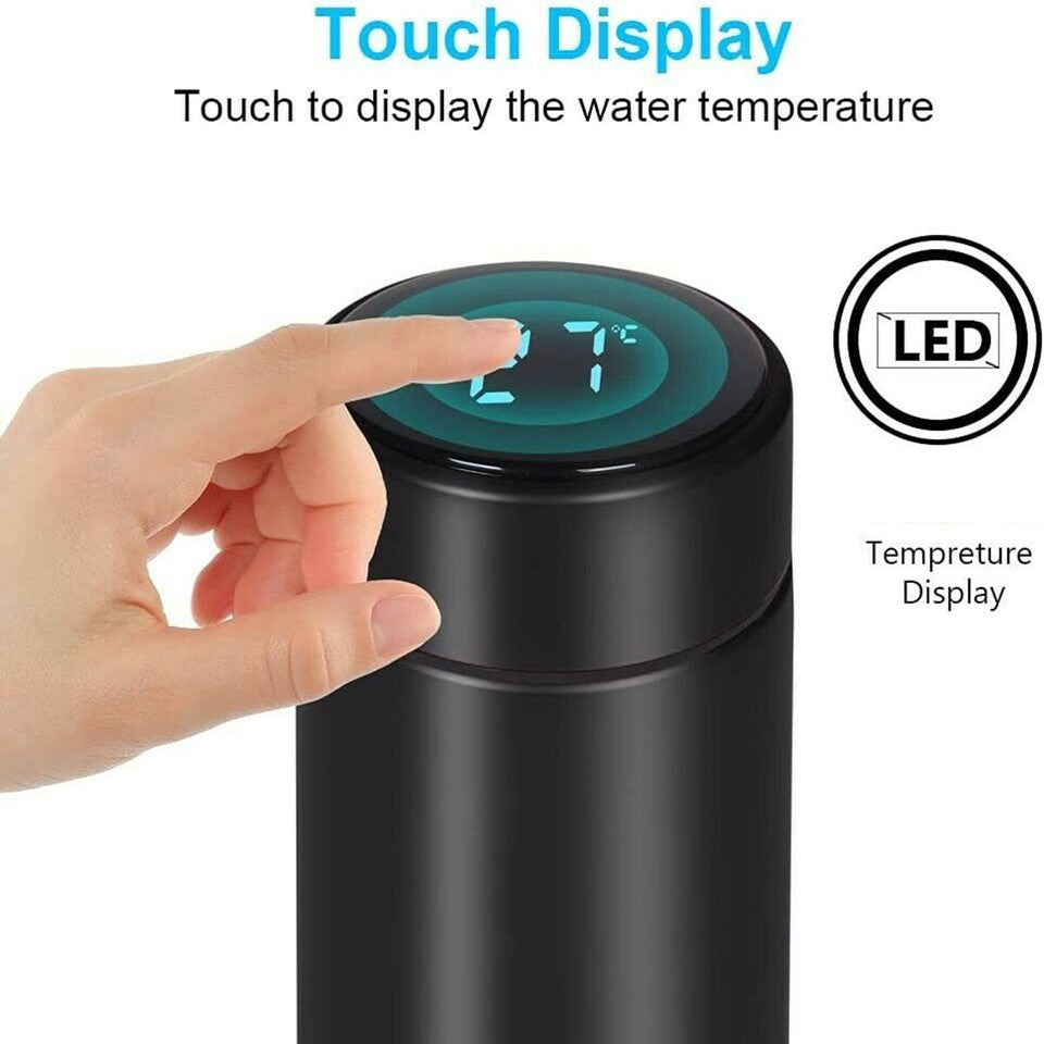 BOUTEILLE AFFICHAGE TACTILE EAU CHAUDE FROIDE INTELLIGENTE ACIER INOXYDABLE THERMOS
