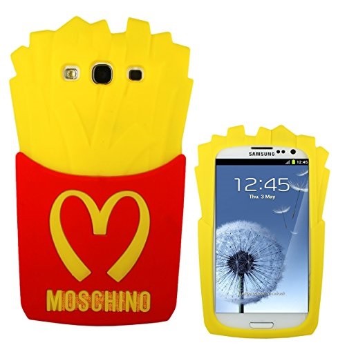 CUSTODIA 3D COVER CASE PER SAMSUNG i9082 GALAXY PATATINE FRITTE GOMMA MORBIDA