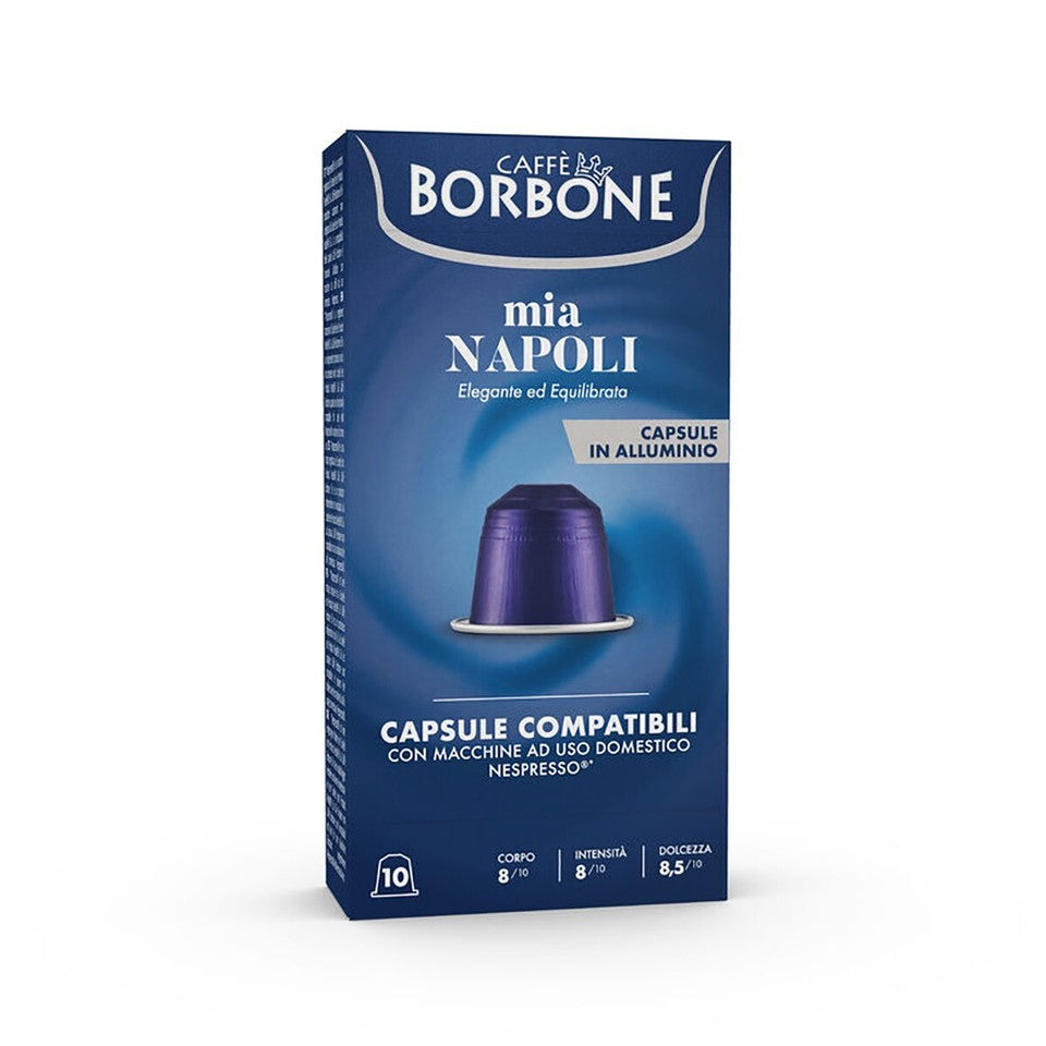 100 CAPSULE IN ALLUMINIO COMPATIBILI CON MACCHINE NESPRESSO MISCELA MIA NAPOLI