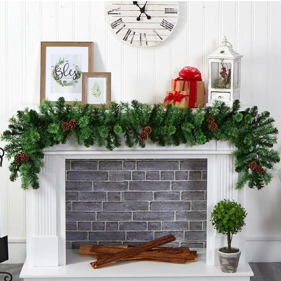 GHIRLANDA DI NATALE ADDOBBI RAMI ARCO DECORAZIONI PIGNA FESTONE TRALCIO 70893