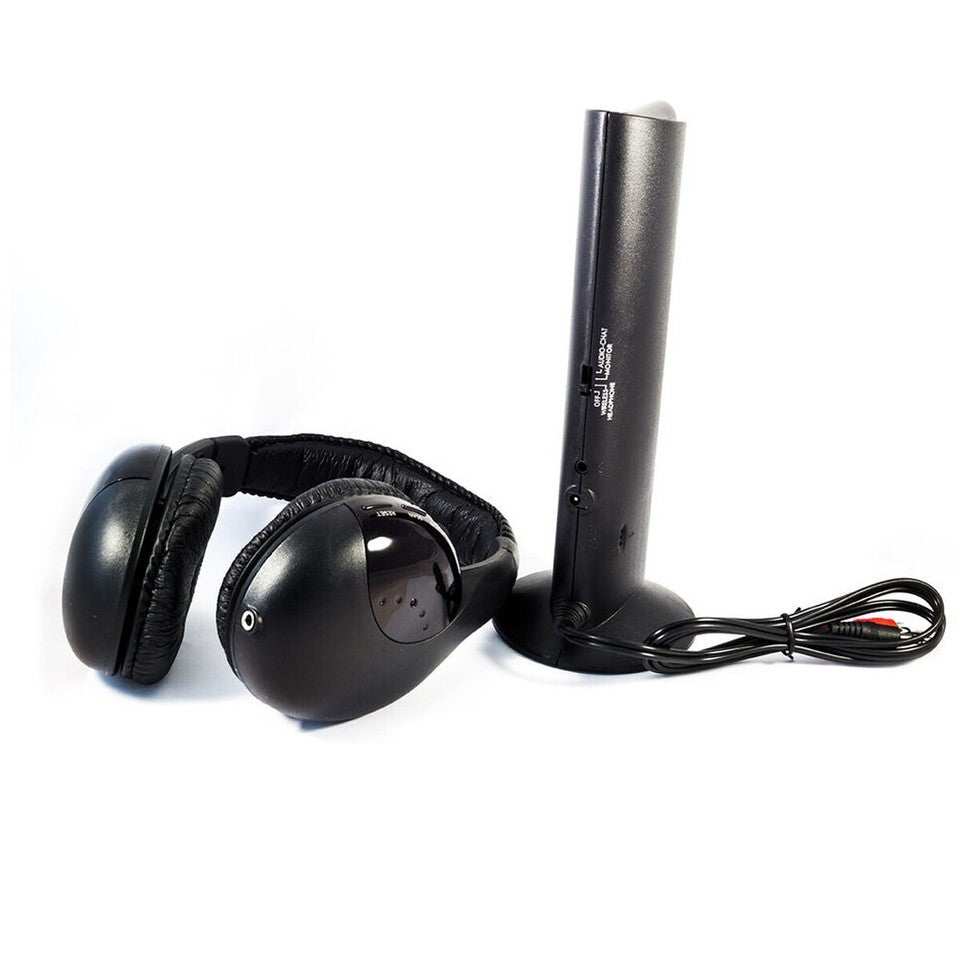 CUFFIA CUFFIE WIRELESS 5 IN1 SENZA FILI WI-FI MICROFONO RADIO FM TV TELEVISIONE