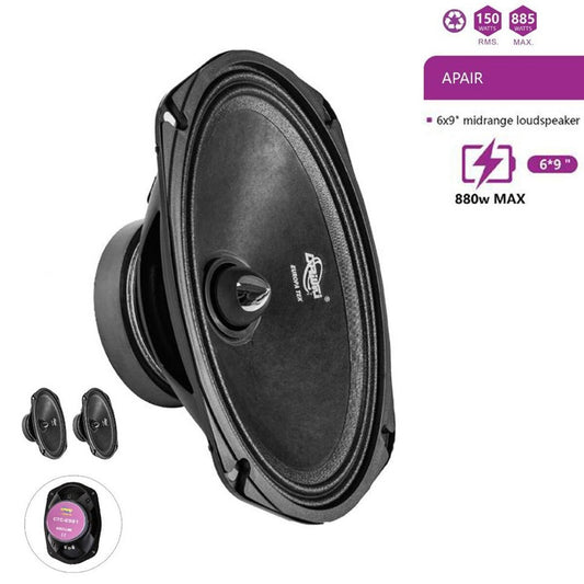 HAUT-PARLEUR STÉRÉO VOITURE 22X15CM PAIRE ENCEINTE DIFFUSEUR AUDIO 380W 2 VOIES 6X9''