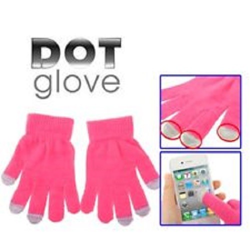 GANTS TACTILES CAPACITIFS POUR SMARTPHONES ET ÉCRANS CONDUCTEURS ROSES