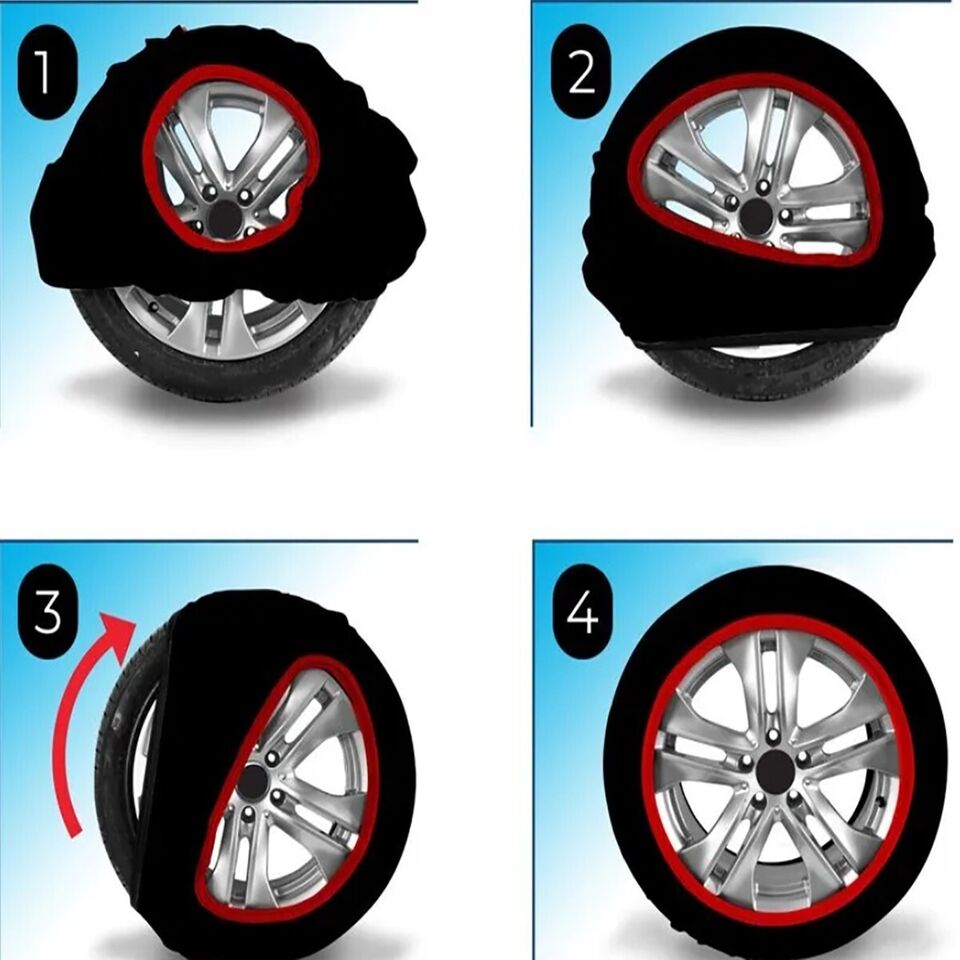 CALZA NEVE OMOLOGATE ITALIA EN 16662-1 2 CALZE TESSILI PNEUMATICI AUTO TAGLIA M