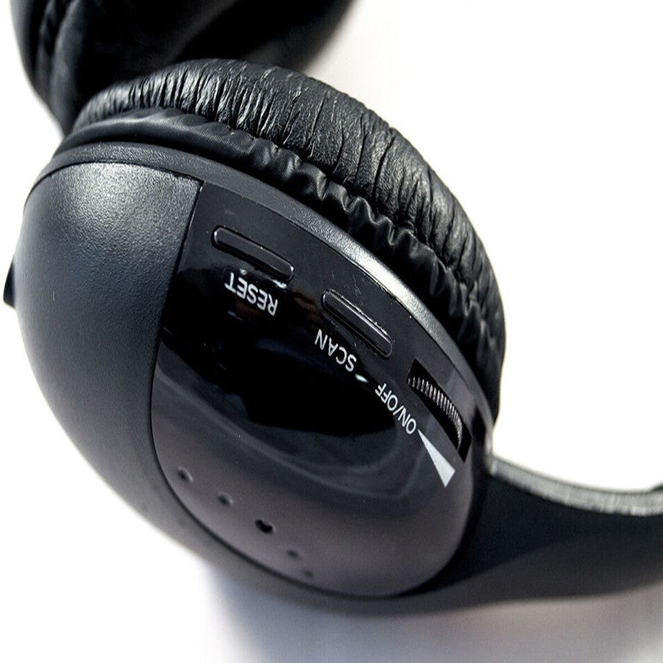 CUFFIA CUFFIE WIRELESS 5 IN1 SENZA FILI WI-FI MICROFONO RADIO FM TV TELEVISIONE