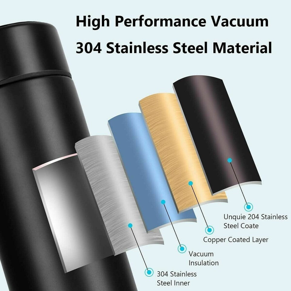 BOUTEILLE AFFICHAGE TACTILE EAU CHAUDE FROIDE INTELLIGENTE ACIER INOXYDABLE THERMOS