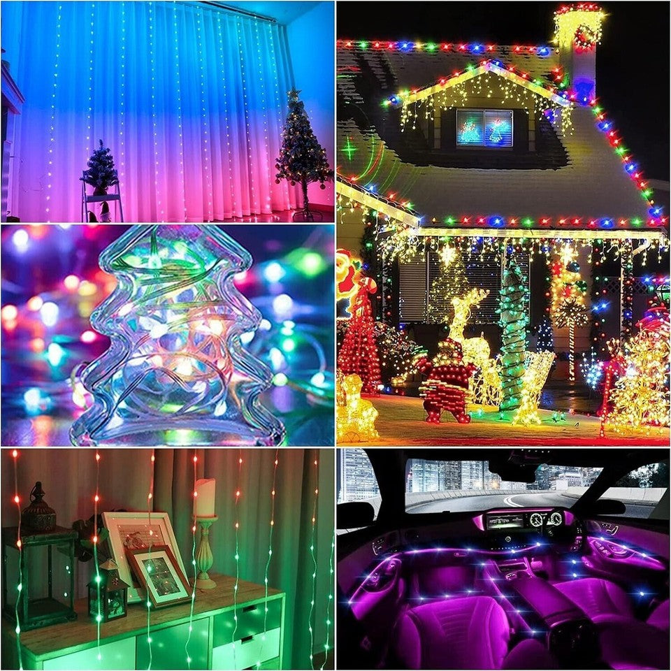 STRISCIA 200 LED 20MT BLUETOOTH RGB SMART APP LUCI DI NATALE IP20 ALBERO