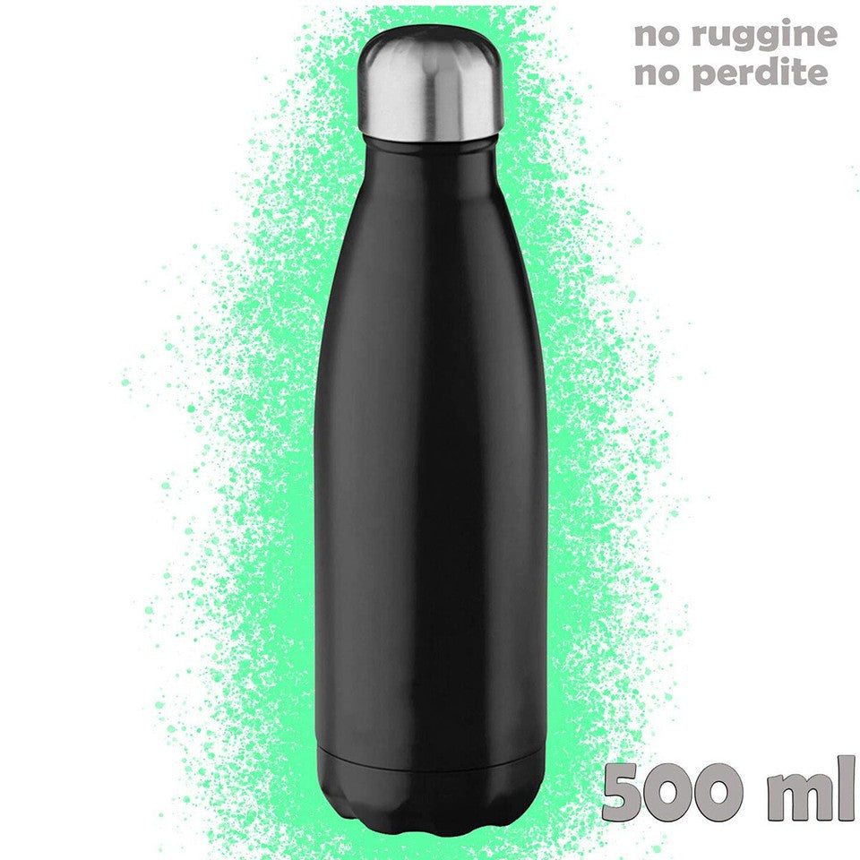 Bouteille d'eau isotherme portable en acier inoxydable 500 ml chaud et froid