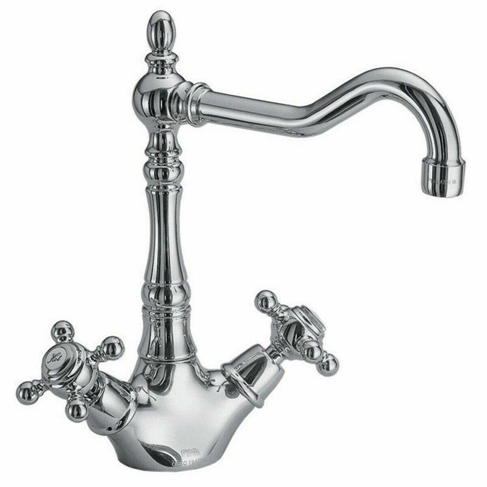 RUBINETTO LAVELLO CUCINA CANNA ALTA ANTICO MISCELATORE LAVANDINO CROMATO JH-1693