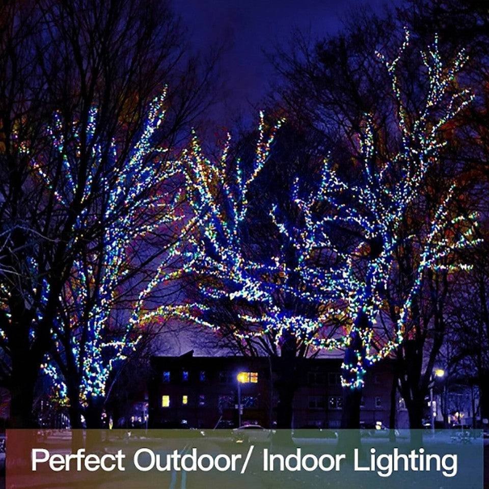 STRISCIA LED 10M 100 LED RGB MULTICOLORE A BATTERIA LUCE LUCI NATALE ALBERO FILO