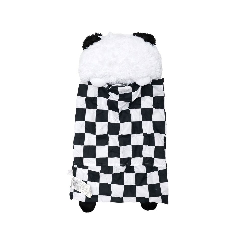 FEDERA COPRI CUSCINO CON PELUCHE RIMOVIBILE IDEA REGALO BAMBINI PANDA