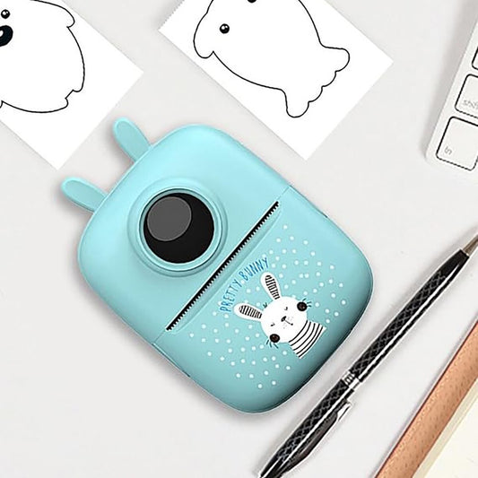 MINI IMPRIMANTE PORTABLE IMPRESSION DE SMARTPHONE PHOTO VIDÉO TEXTE AZUR BLUETOOTH
