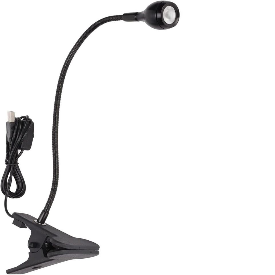 LAMPADA COLLA UV LUCE VIOLA RAGGI ULTRAVIOLETTI LED CLIP TAVOLO NAIL ART UNGHIE