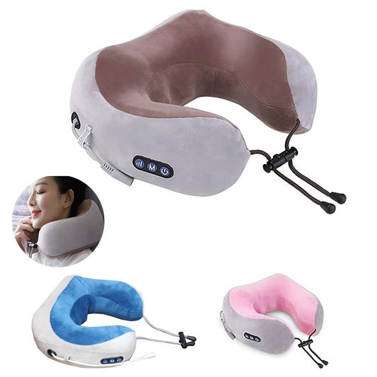 COUSSIN DE MASSAGE CERVICAL PORTABLE POUR LE COU, VOYAGE, VOITURE, RECHARGEABLE USB