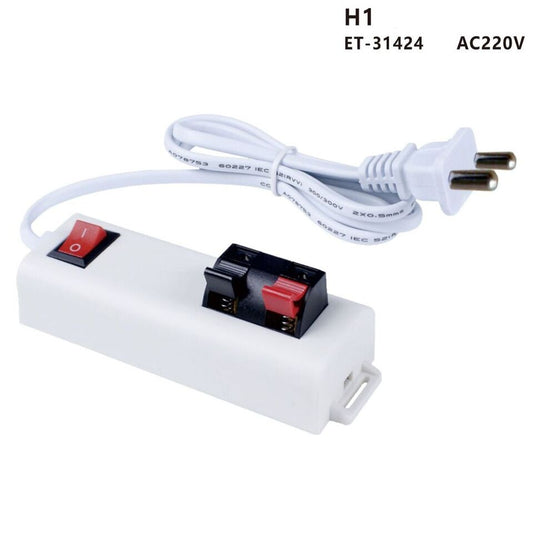 TESTER BANCO MULTIPRESA SUPPORTO LAMPADA LED 2 PIN INTERRUTTORE APPLIQUE LAMPADE