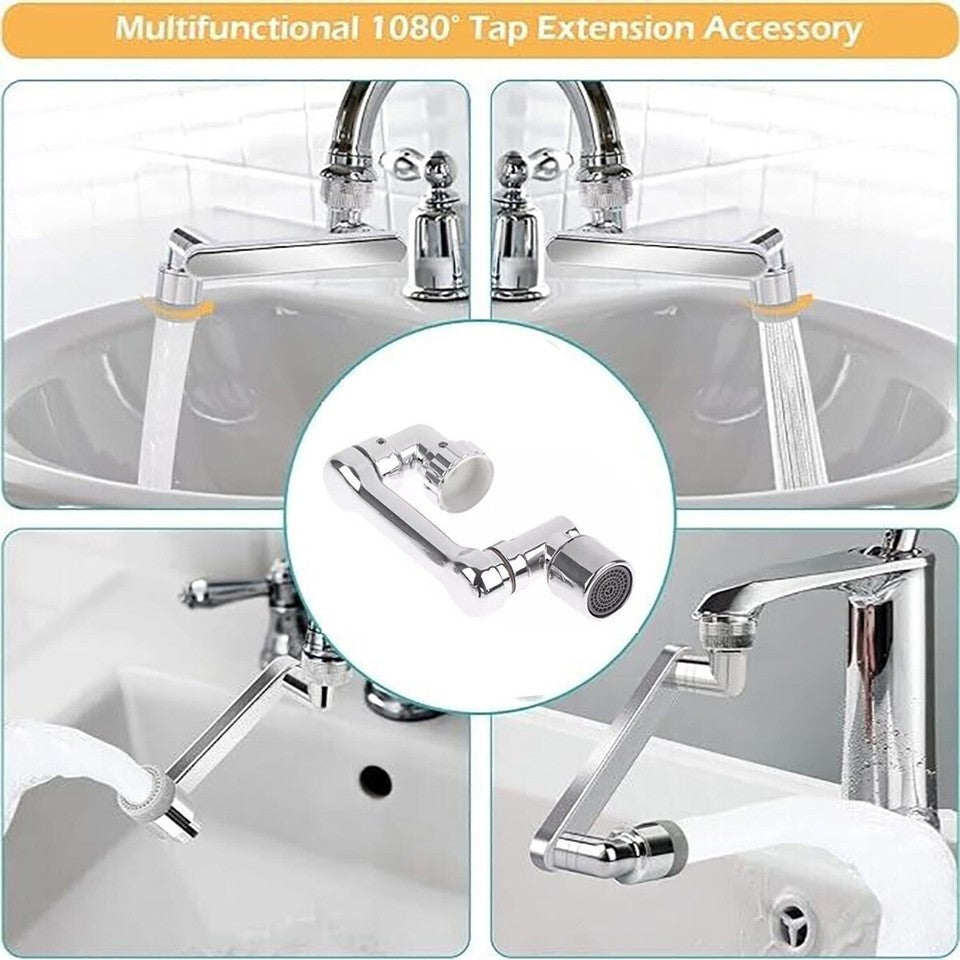 ROBINET PROLONGATEUR LAVABO MOUSSEUR AÉRATEUR BAIN ROTATIF BRAS PIVOTANT 180