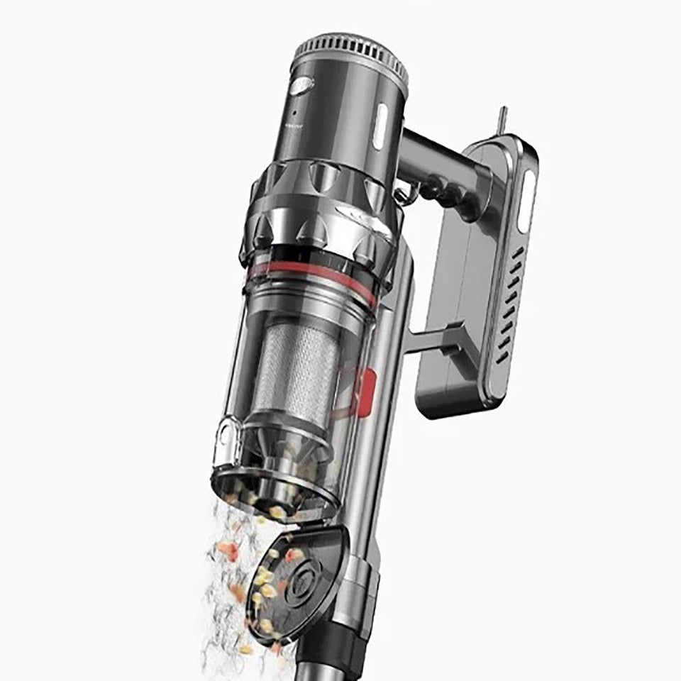 ASPIRAPOLVERE SCOPA RICARICABILE SENZA FILO E SACCO VERTICALE 600W PAVIMENTI V12