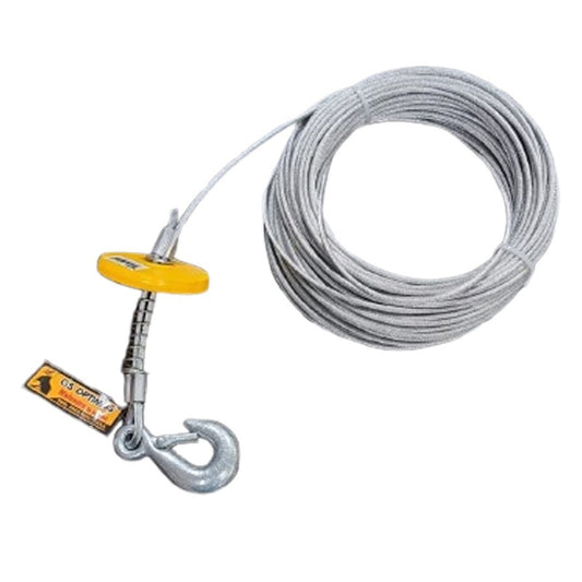 CÂBLE MÉTALLIQUE ZINGUÉ TREUIL PALAN TREUIL CROCHET REMORQUAGE REMORQUE 30M 5MM
